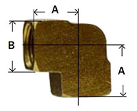 Brass 90 Degree Female Elbow